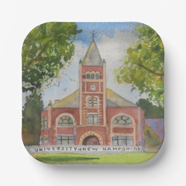 UNH THOMPSON HALL TO HALL WATERCOLOR PAPPTELLER (Vorderseite)