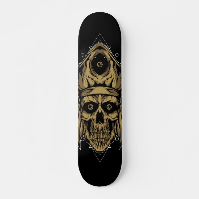 Unheiliger Schädel - Benutzerdefiniertes Skateboar Skateboard (Vorne)