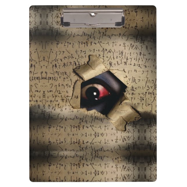 Unheimliche Augen V02 Klemmbrett (Vorderseite)