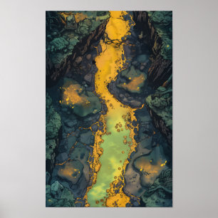 Unheimliche Aussicht von oben nach unten auf die r Poster