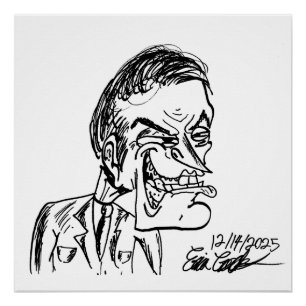 unheimliche Bösewicht-Cartoon-Kunst Poster