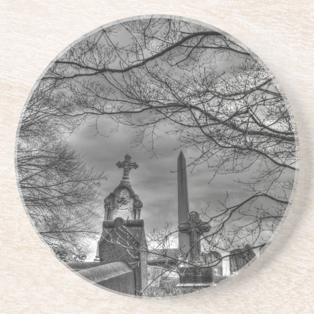 unheimlicher Friedhof Sandstein Untersetzer (Vorne)