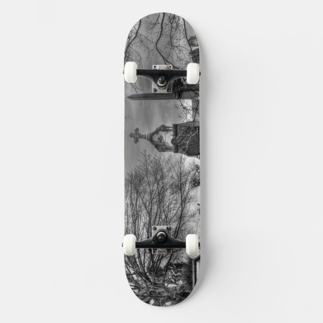 unheimlicher Friedhof Skateboard (Vorderseite)