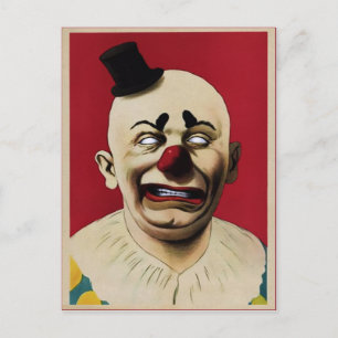 Unheimlicher Vintage-Clown Postkarte
