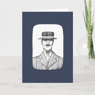 Unheimliches Tattoo eines Mannes mit Motte am Hals Karte