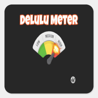 Unhinged Deluluu Quadratischer Aufkleber