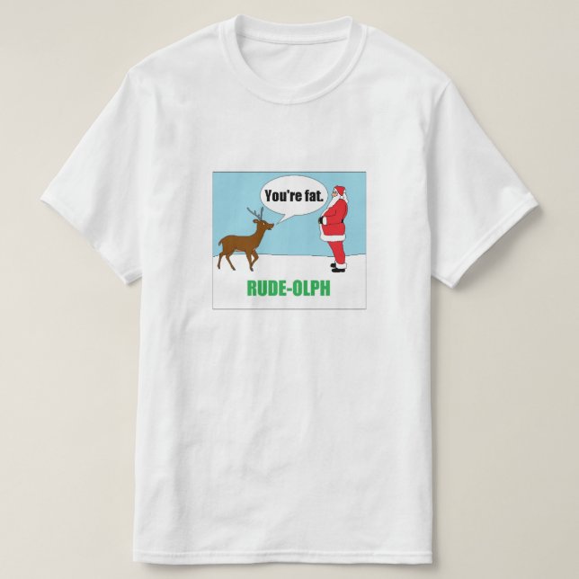 Unhöflich-olph: Lustiger WeihnachtsT - Shirt (Design vorne)