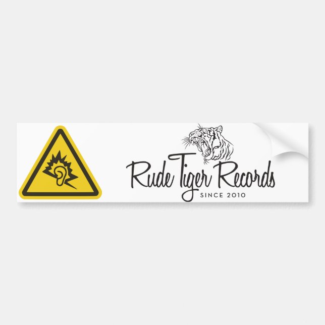 Unhöfliche Tiger-Platten Autoaufkleber (Vorne)