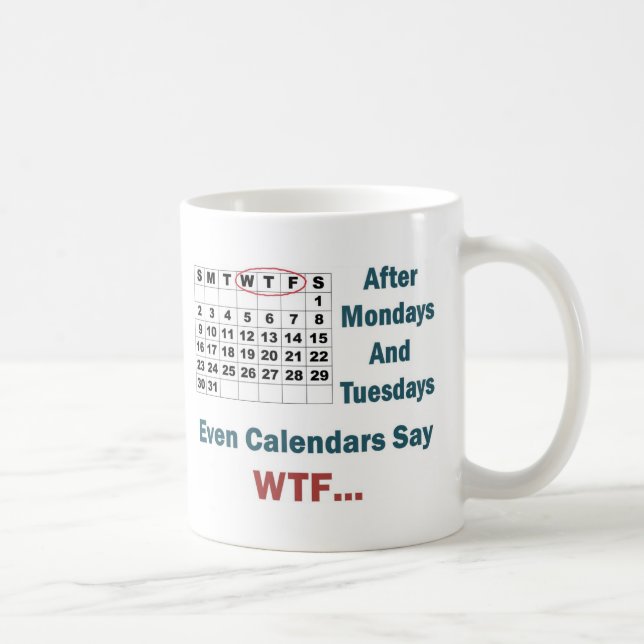 Unhöflicher Kalender voll Kaffeetasse (Rechts)