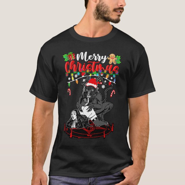 Unholy Dirty Nun Satan ist mein Papa frohe Weihnac T-Shirt (Vorderseite)