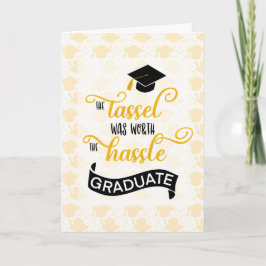 Uni-Abschluß Herzlichen Glückwunsch Tassel Wort Karte