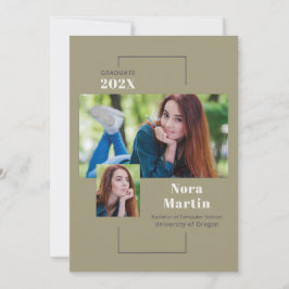 Uni-Abschluss Multi Foto Sage Einladung