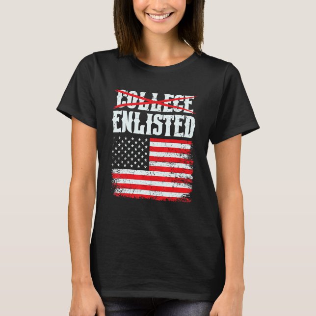 Uni als Soldier-U-Flagge eingetragen T-Shirt (Vorderseite)