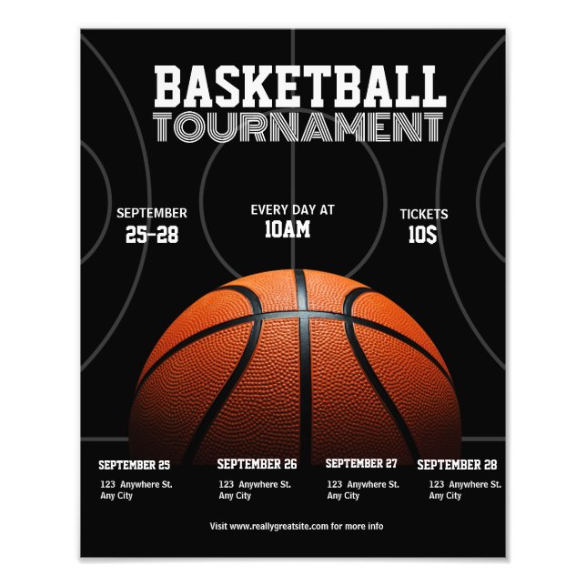 Uni Basketball Turnier, Basketball Sport Fotodruck (Vorne)