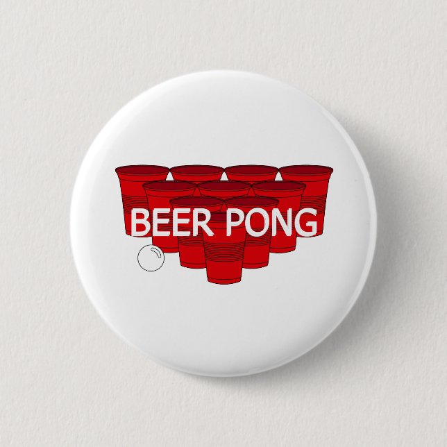 Uni Bierpong Button (Vorderseite)