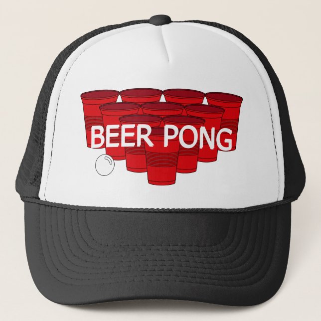 Uni Bierpong Truckerkappe (Vorderseite)