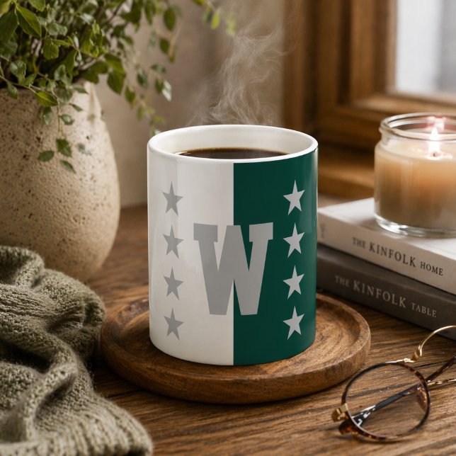 Uni Colors Hunter Green & White Kaffeetasse (Von Creator hochgeladen)