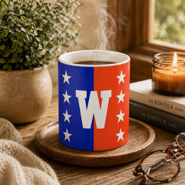 Uni Colors Royal Blue & Orange Kaffeetasse (Von Creator hochgeladen)