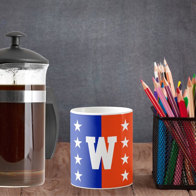 Uni Colors Royal Blue & Orange Kaffeetasse (Von Creator hochgeladen)