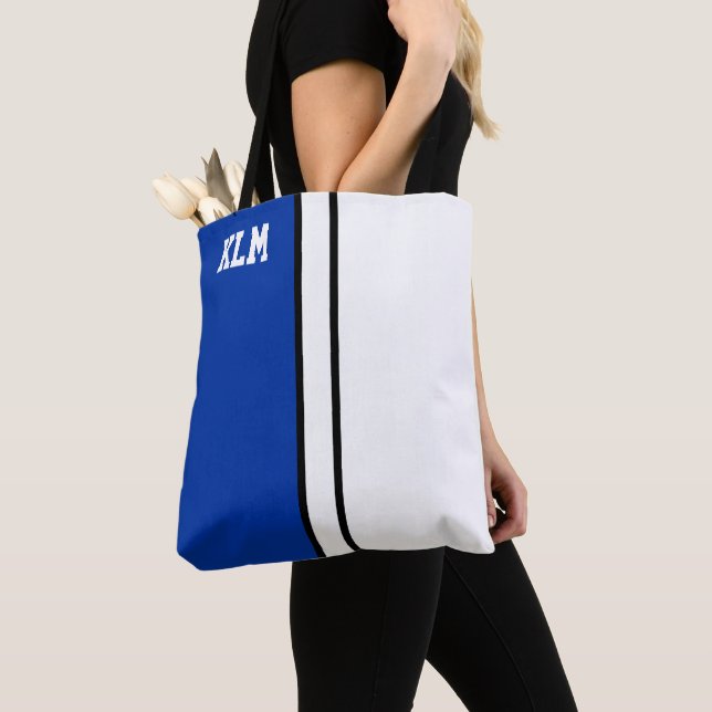 Uni Colors Royal Blue & White Monogram Tasche (Von Nahem)