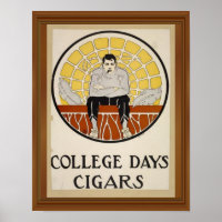 Uni Days Cigars Vintage männliche Circle Ad
