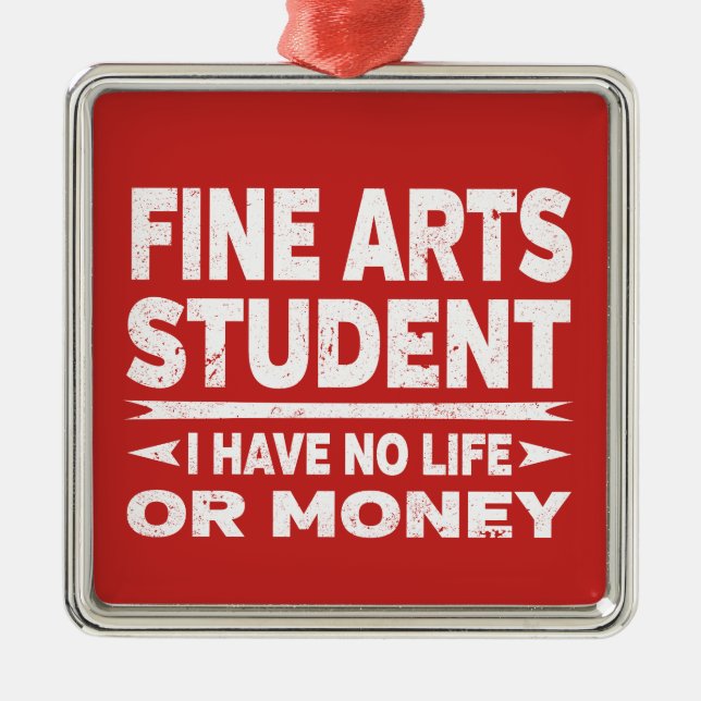 Uni der Bildenden Künste Student kein Schlaf ohne  Silbernes Ornament (Vorne)