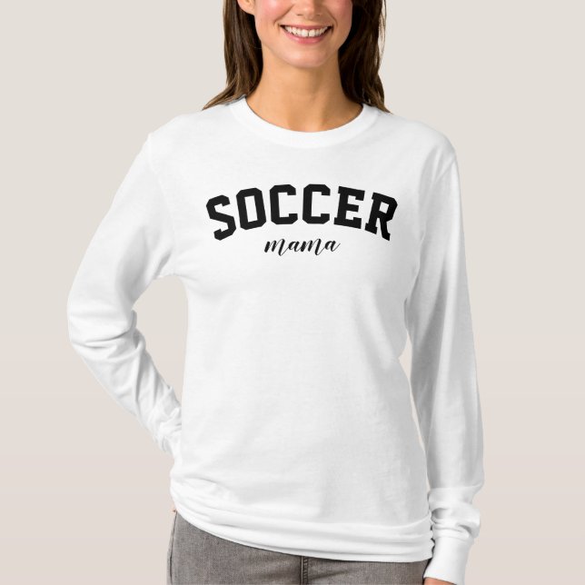 Uni der Fußball-Mama Niedlich Sports Mama T-Shirt (Vorderseite)