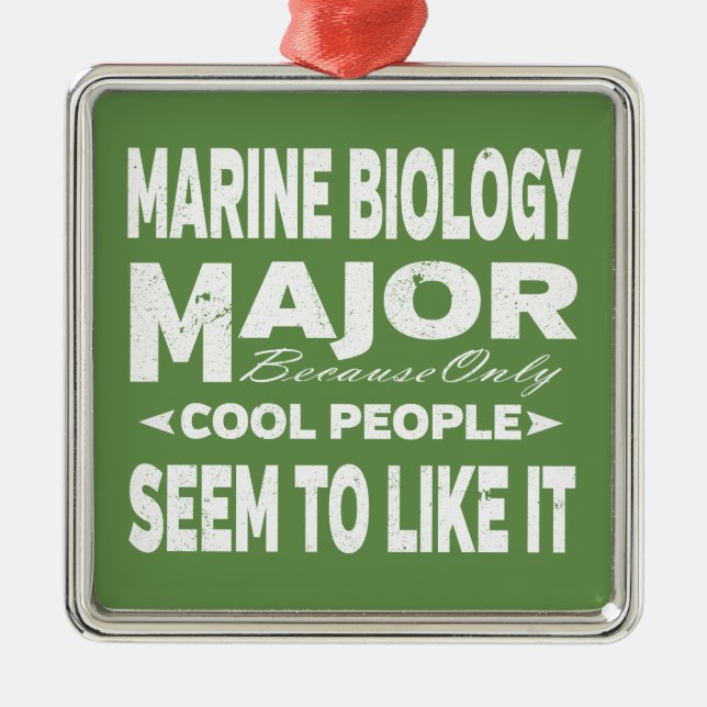 Uni der Meeresbiologie: Nur Coole Menschen Silbernes Ornament (Vorne)