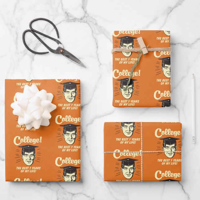 Uni: Die besten 7 Jahre meines Lebens Geschenkpapier Set (Vorderseite)