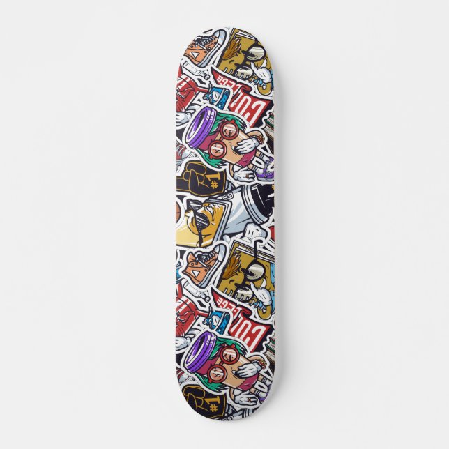 Uni Dynamic Art Urban Graffiti-Muster Skateboard (Vorne)