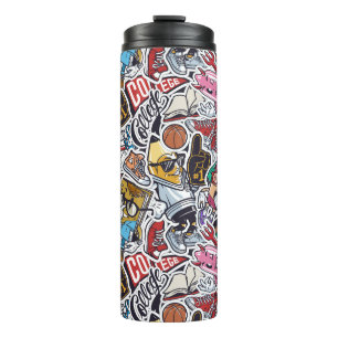 Uni Dynamic Art Urban Graffiti-Muster Thermosbecher