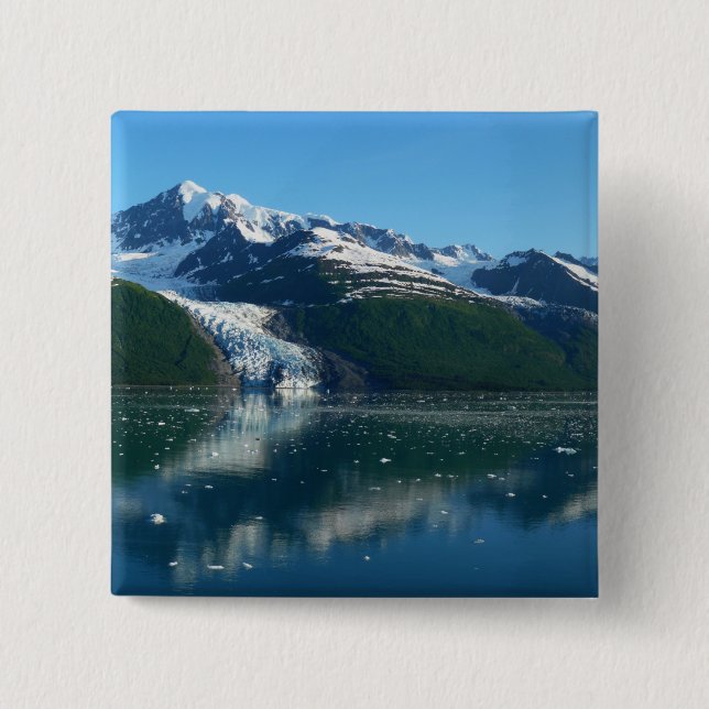 Uni Fjord II Schöne Alaska Fotografie Button (Vorderseite)