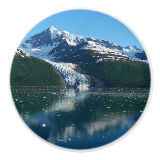 Uni Fjord II Schöne Alaska Fotografie Keramikknauf (Vorderseite)
