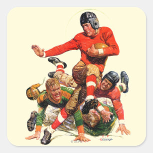 Uni Football Quadratischer Aufkleber
