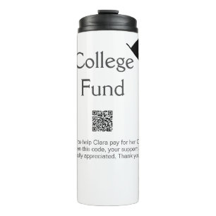 Uni Fund Scan QR Details Graduiertenspende hinzufü Thermosbecher