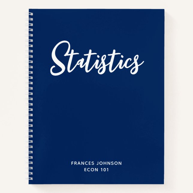 Uni für Navy Statistics Notizbuch (Vorderseite)