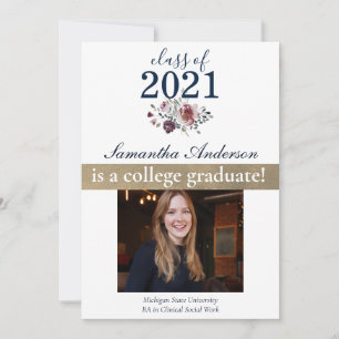 Uni Graduate Class of 20xx Announcement Card Ankündigung