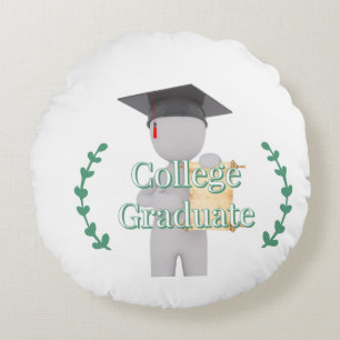 Uni Graduate Rundes Kissen