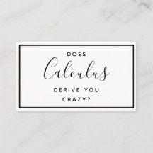 Uni Mathematik - Funny Business Card