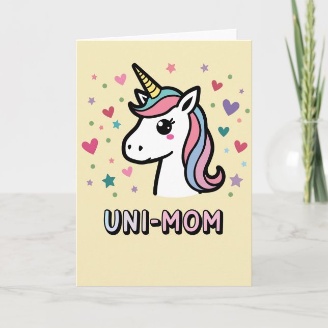 Uni Mom Celebration Art Card Karte (Vorderseite)