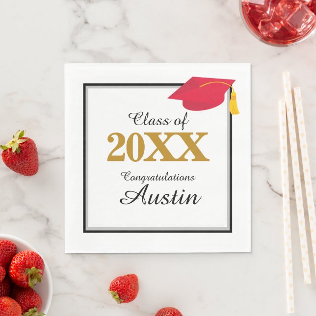 Uni oder Abschluss in der Hochschule Serviette (Beispiel)