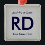 Uni oder hohe Schulabbrecherquote Silbernes Ornament<br><div class="desc">Klicken Sie auf "Anpassen", um dieses Geschenk mit Ihrem eigenen Hintergrund und Schriftart-Farbschemas zu personalisieren.</div>