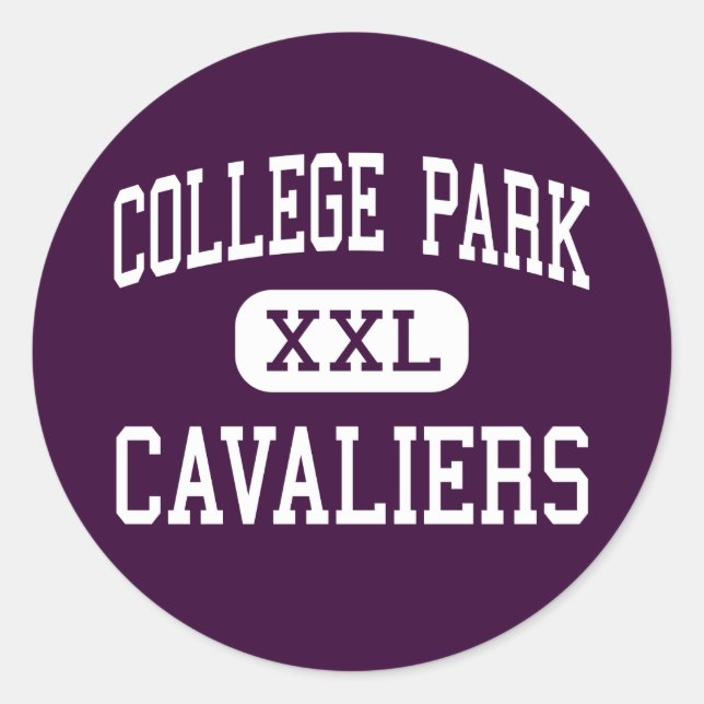 Uni Park - Cavaliers - Hoch über dem Wald Runder Aufkleber (Vorderseite)