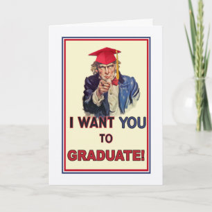 Uni Senden-Nachricht, Onkel Sam Graduate Karte