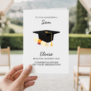 Uni Son Graduation Party - Geschenke Karte