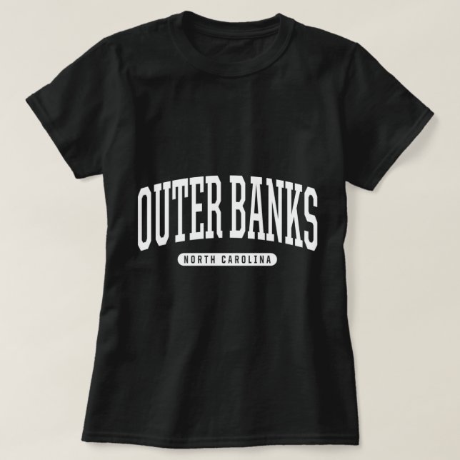 Uni Stil Außenbanks Nord Carolina Souvenir T-Shirt (Design vorne)