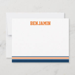 Uni Stripe Bar Mitzvah Danke Karte