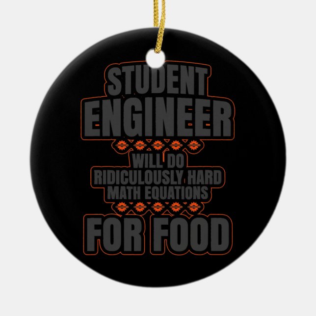Uni-Student-Abschluss des Funny Student Engineers Keramik Ornament (Vorne)