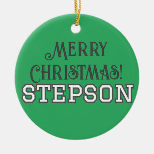 Uni Student Text Frohe Weihnachten Stepson Keramik Ornament