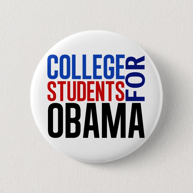 Uni Studierende für Obama Button (Vorderseite)